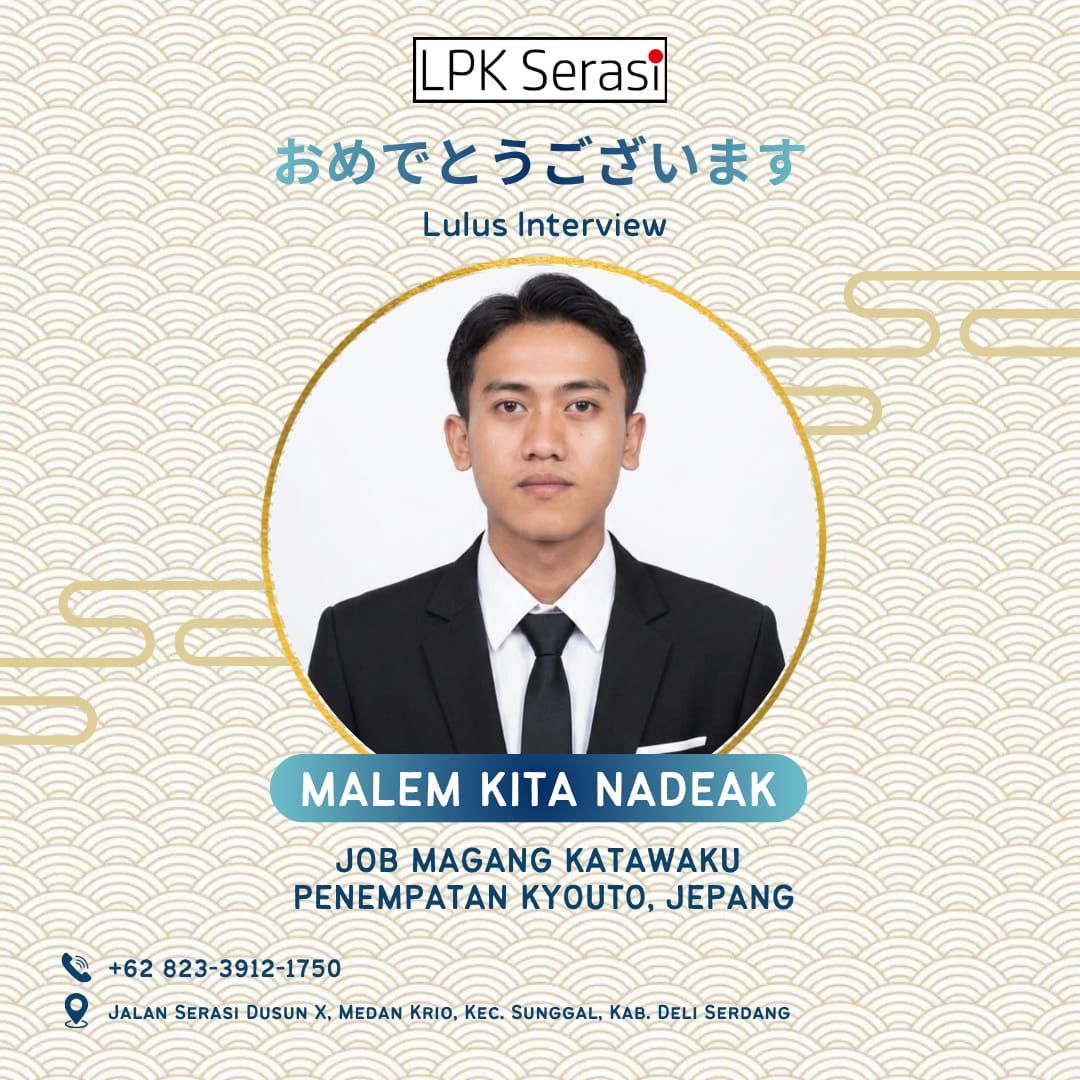 Poster Lolos Interview MALEM KITA NADEAK - LPK Serasi