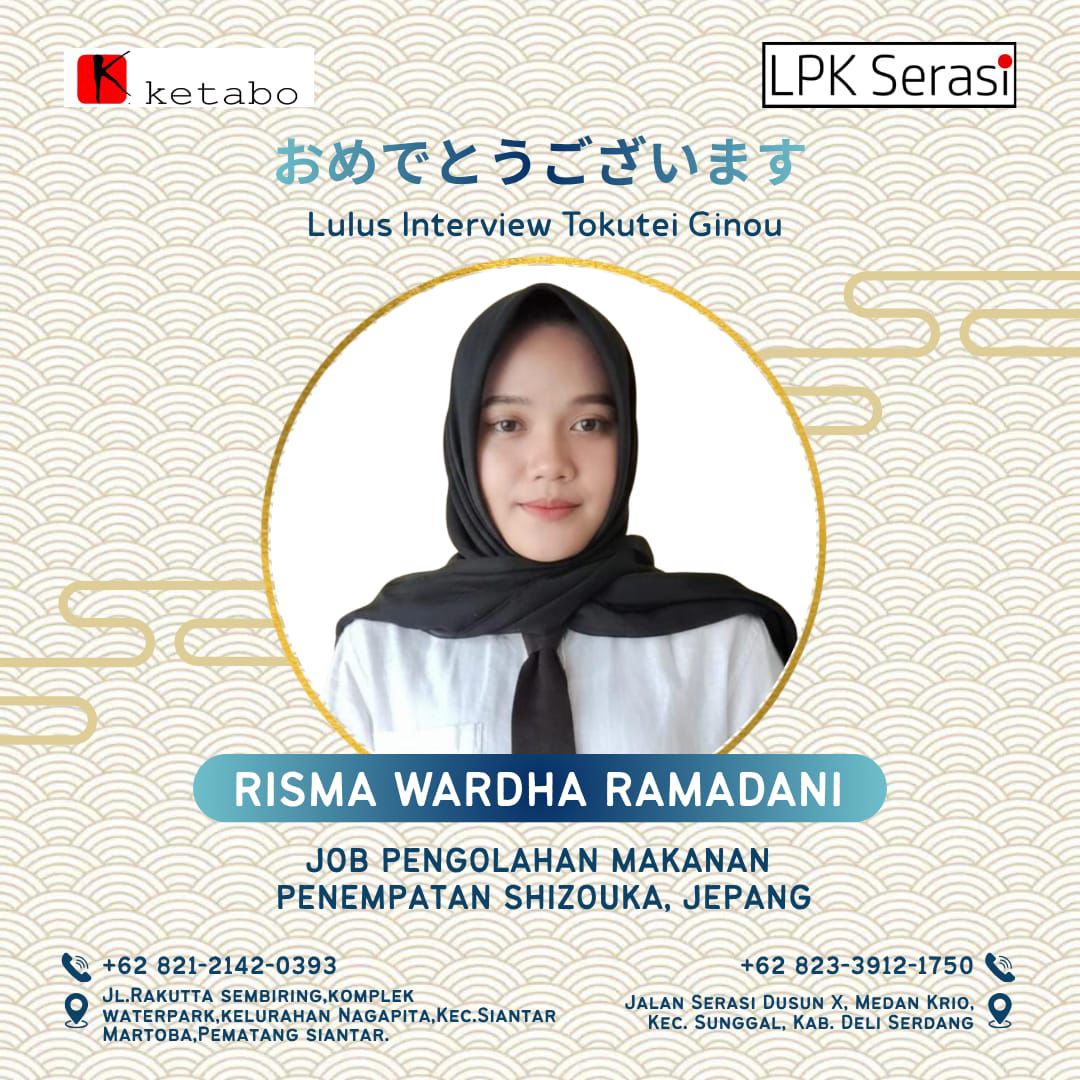 Poster Lolos Interview RISMA WARDHA RAMADANI - LPK Serasi